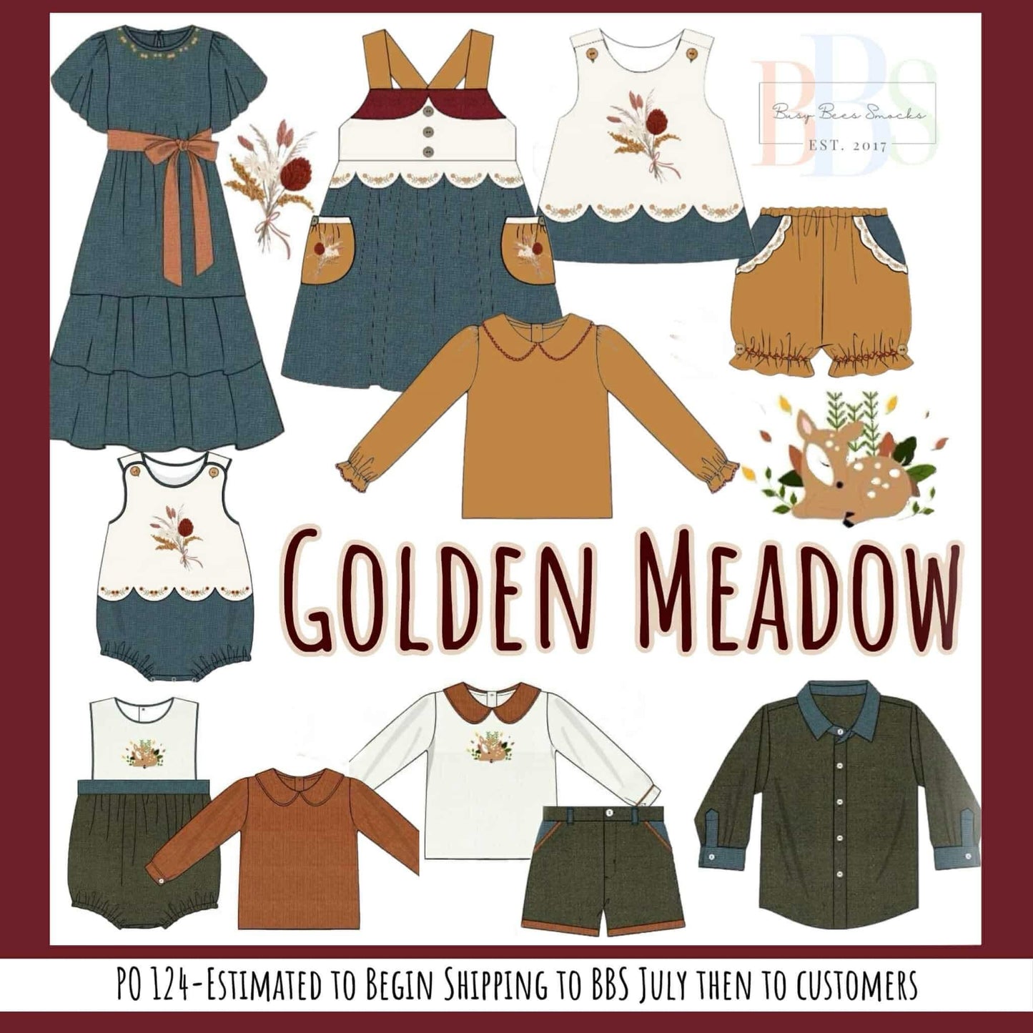 RTS: Golden Meadows- Boys/Dad Button Up Shirt