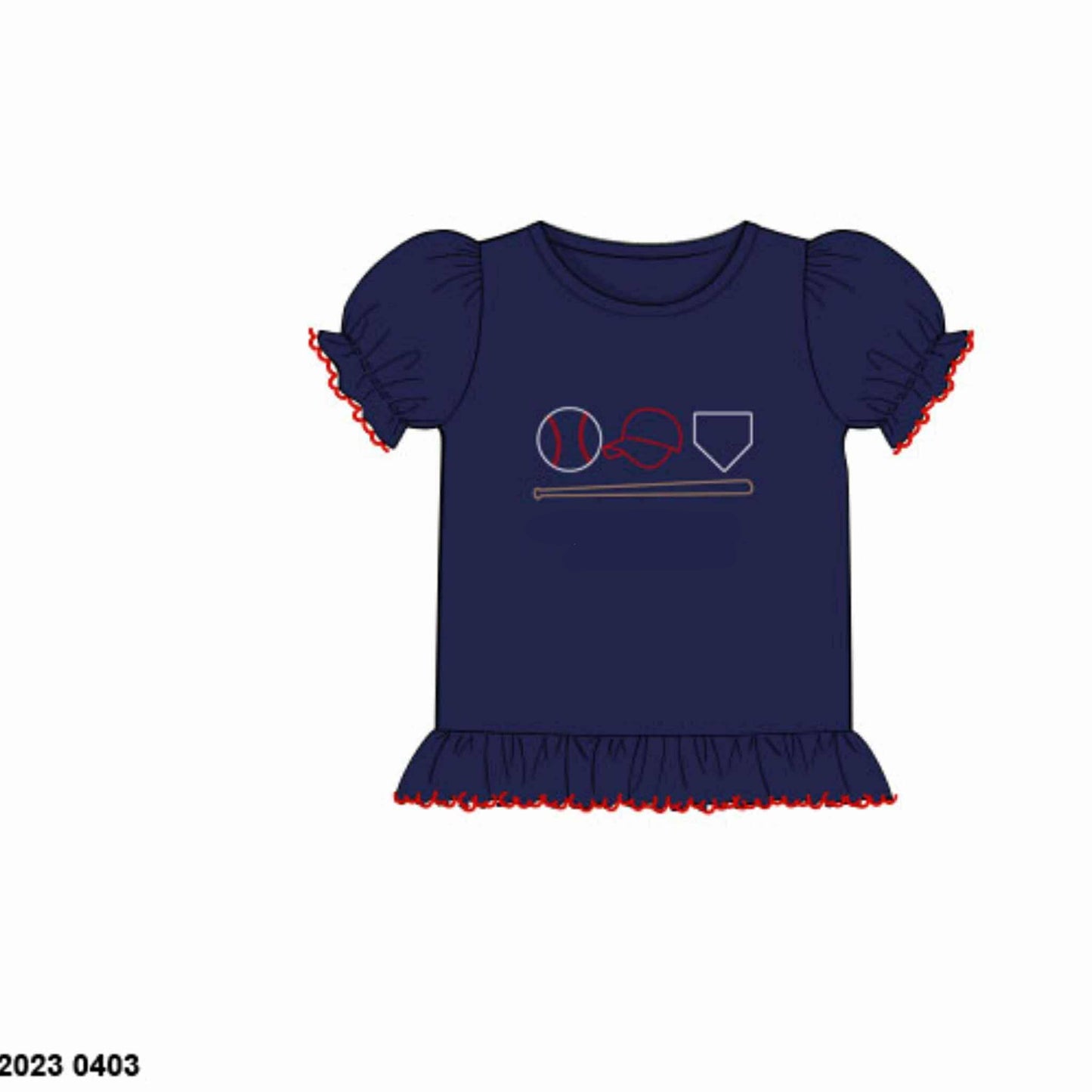 RTS: Sport Collection- Girls Shadow Stitch Baseball Shirt