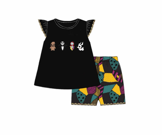 RTS: Nightmares- Girls Knit Biker Short Set