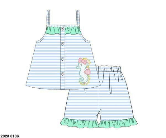 Pre Order 135: OG Seahorse- Girls 2pc Lounge Set