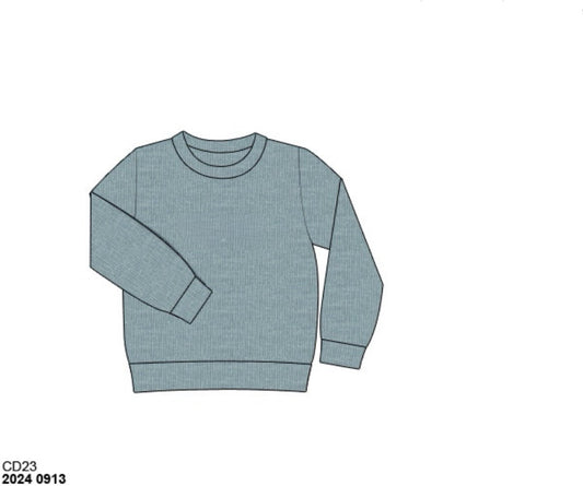 RTS: French Knot Sweaters- Boys Stone Blue