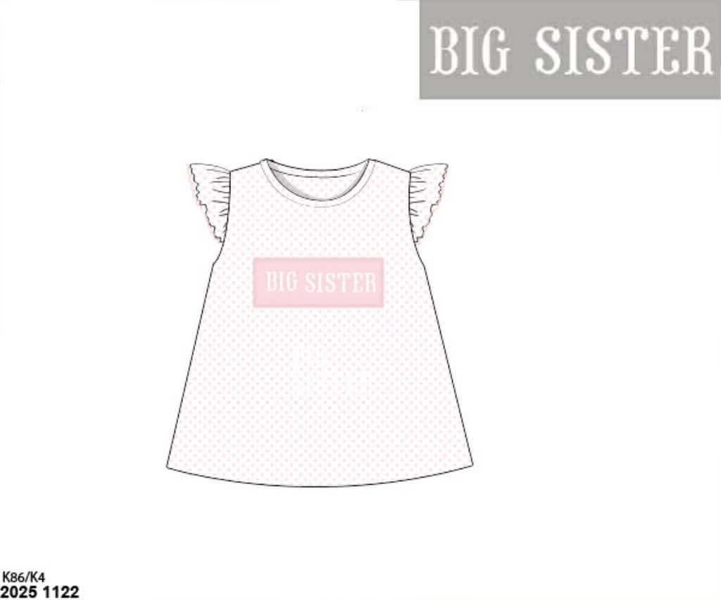 RTS: Sibling Collection- Girls Big Sister Smocked Shirt