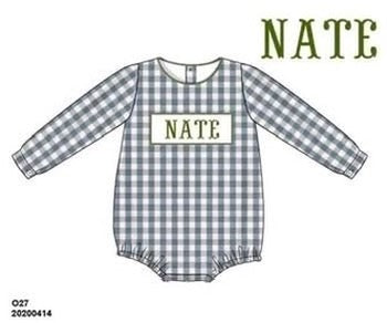 Customer Choice Pre Order 1: Boys Linen Name Smock Bubble