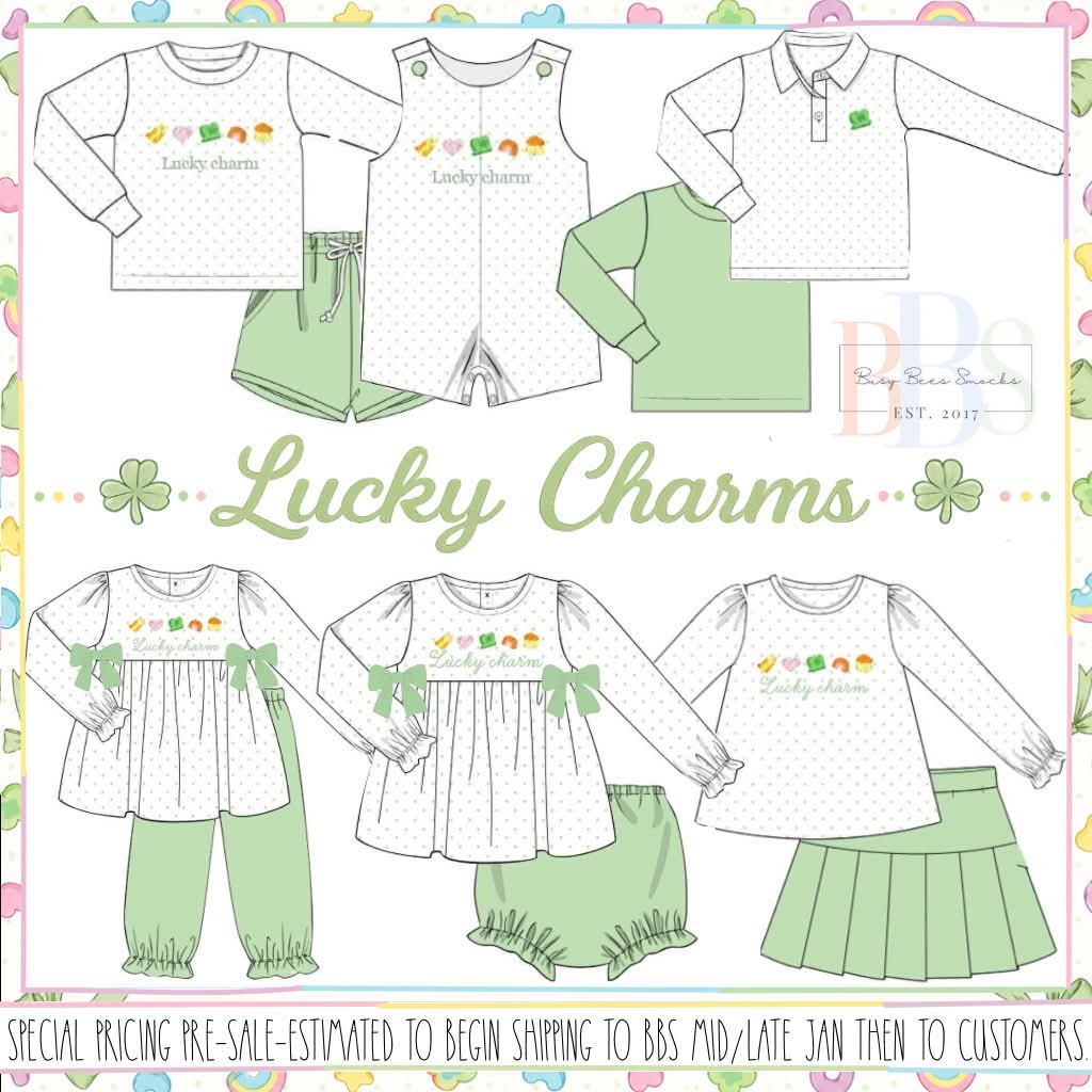 Special Pricing Presale: French Knot Lucky Charms- Boys Knit Shortie Set
