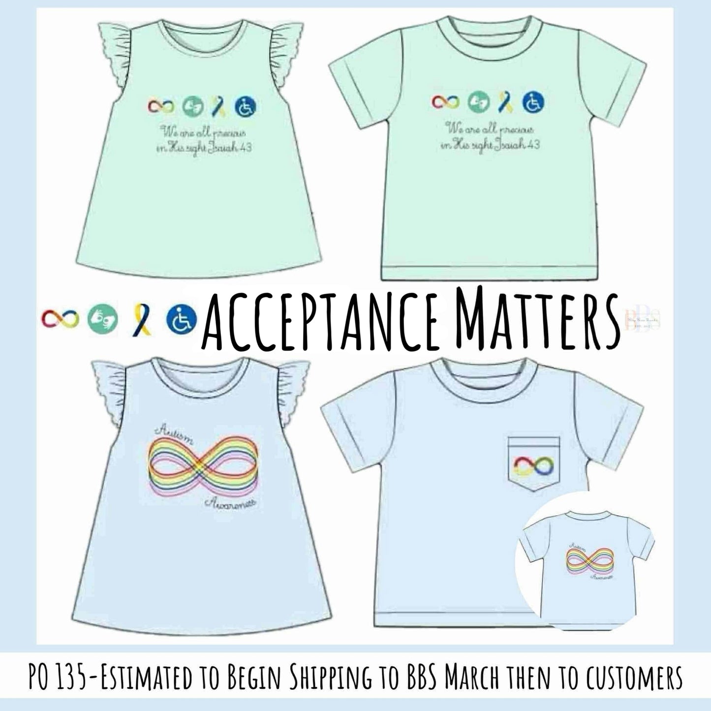 Pre Order 135: Acceptance Matters- Boys Isaiah 43 Shirt