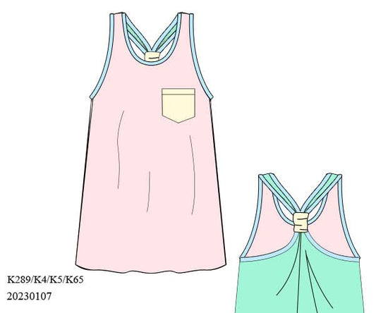 Pre Order 135: Sellers Colorblock- Mom Swim Cover Up