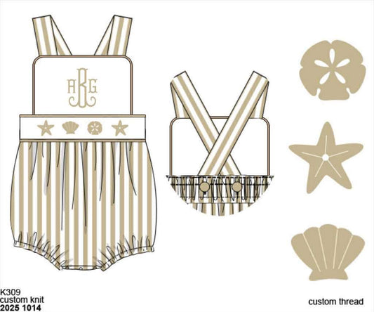 Pre Order 135: Coastal Classic- Boys Knit Sunsuit