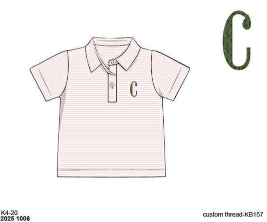 Pre Order 135: Sweet Pea- Dad/Mini Knit French Knot Polo