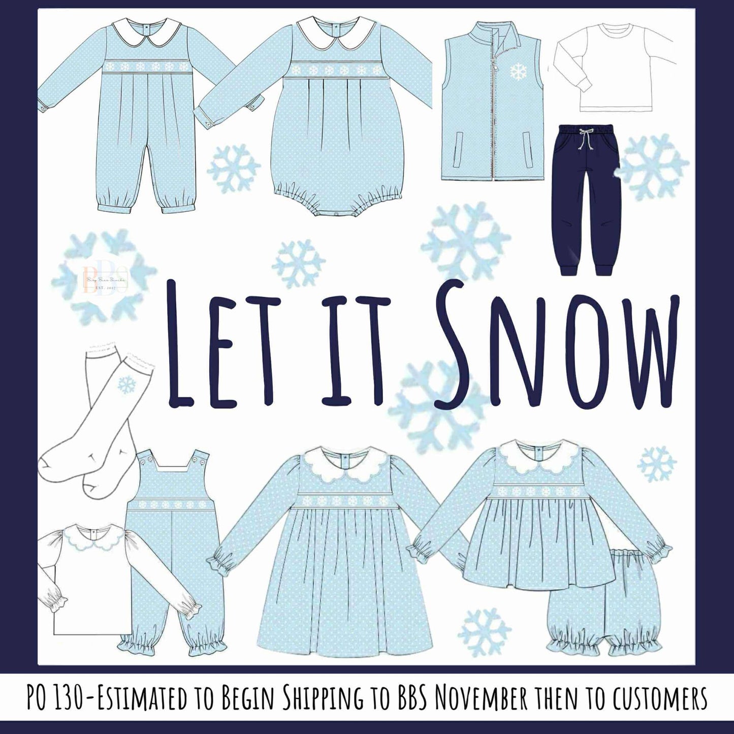 RTS: Let it Snow - Boys Woven Romper