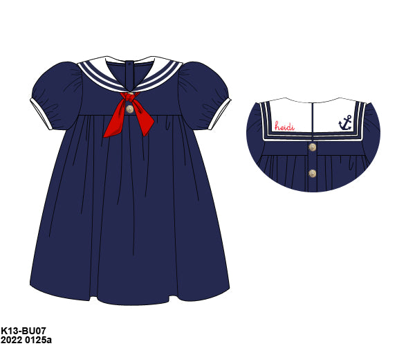 Customer Choice Pre Order 1: Girls Knit Sailor Dress