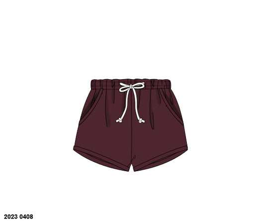 RTS: Unisex Knit Shorties- Maroon