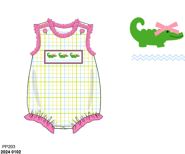 RTS: Later Gator- Girls Knit Bubble