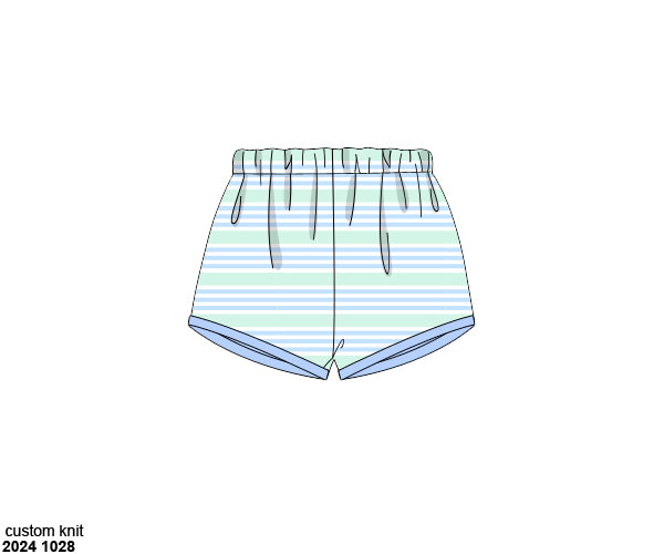 RTS: Blakely Blooms & Collin Stripes- Boys Striped Knit Shorties