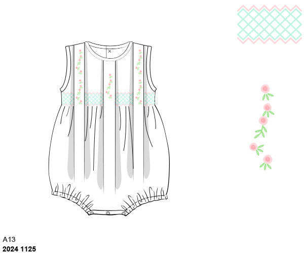 RTS: Girls Only- Anna Embroidered Bubble