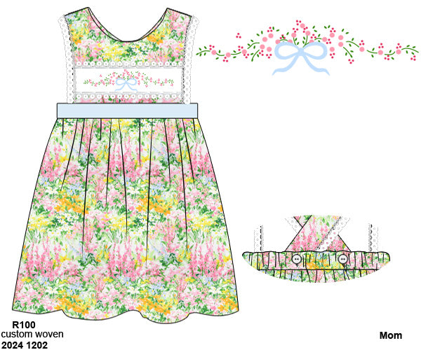 RTS: Calloway Cove- Girls Knit Embroidered Dress