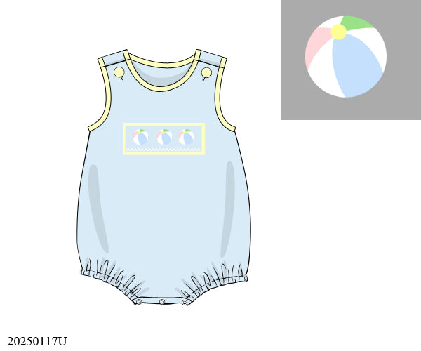 RTS: Beach Ballin'- Boys Knit Smocked Bubble