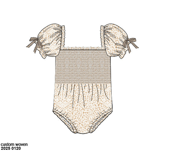 RTS: Fiji Sands- Mini 1pc Cap Sleeve Rash Guard Swim