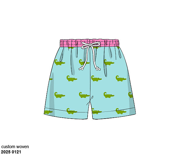 RTS: Later Gator- Boys Woven Traditional Swim Shorts