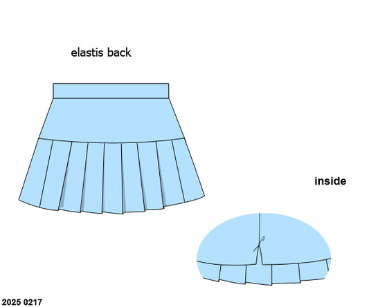 RTS: Girls Bottoms- Knit Baby Blue Skort