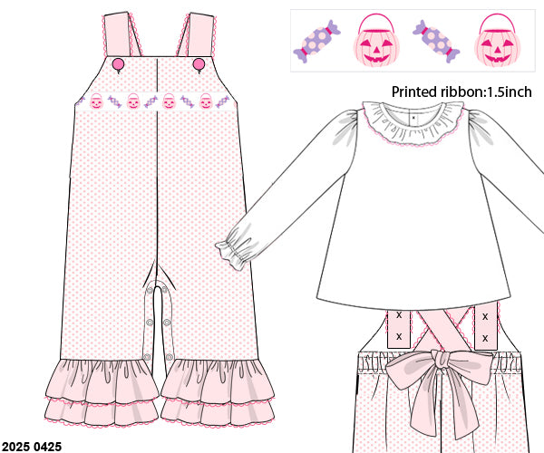 RTS: Sweet Tooth- Girls 2pc Knit Romper