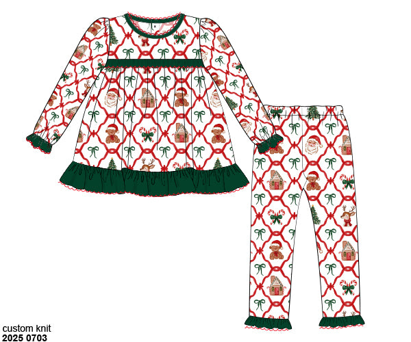 RTS: Fun Lounge- Christmas Eve Trelis Girls 2pc Lounge