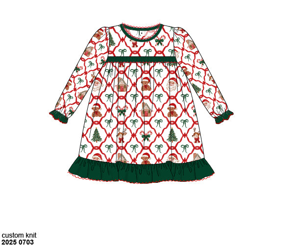 RTS: Fun Lounge- Christmas Eve Trelis Girls Gown