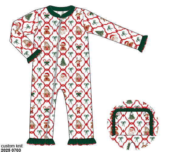 RTS: Fun Lounge- Christmas Eve Trellis Girls 1pc Lounge