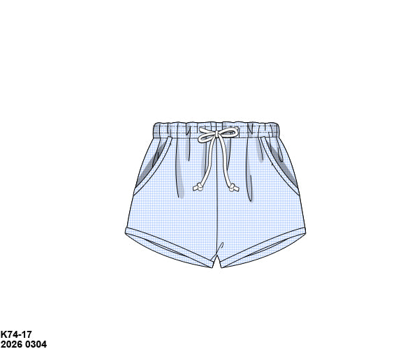 RTS: Gingham Ghost- Boys Woven Shorties