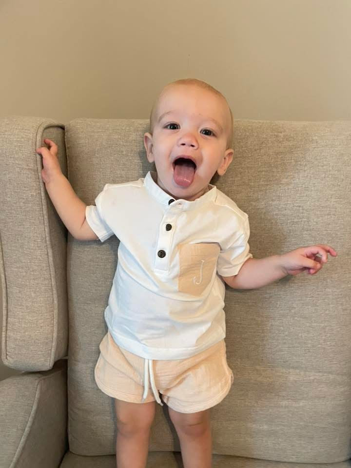 RTS: Muslin- Boys Pocket Shortie Set