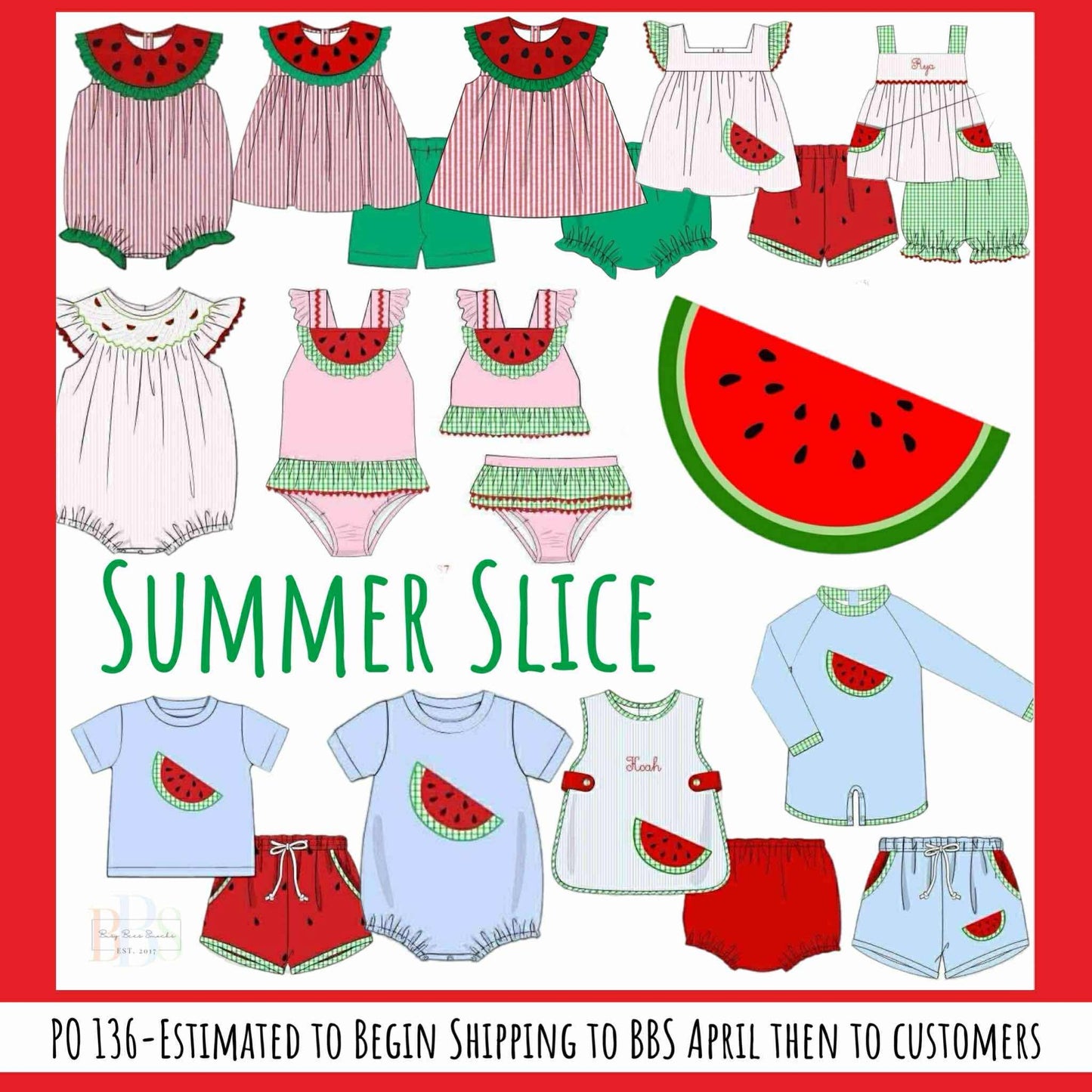 Pre Order 136: Slice of Summer- Boys Knit Shortie Set