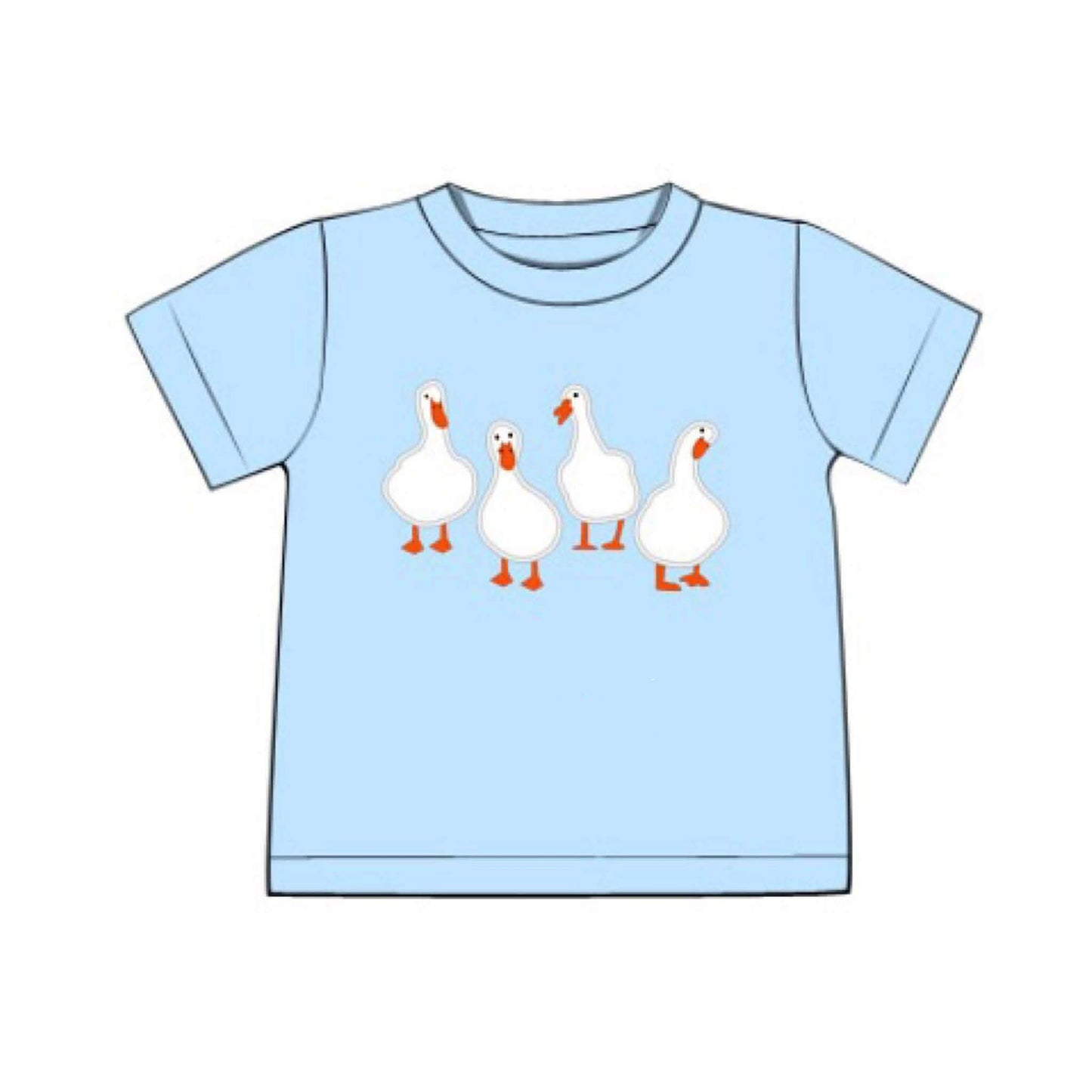 RTS: Critter Collection- Boys Geese Appliqué Shirt