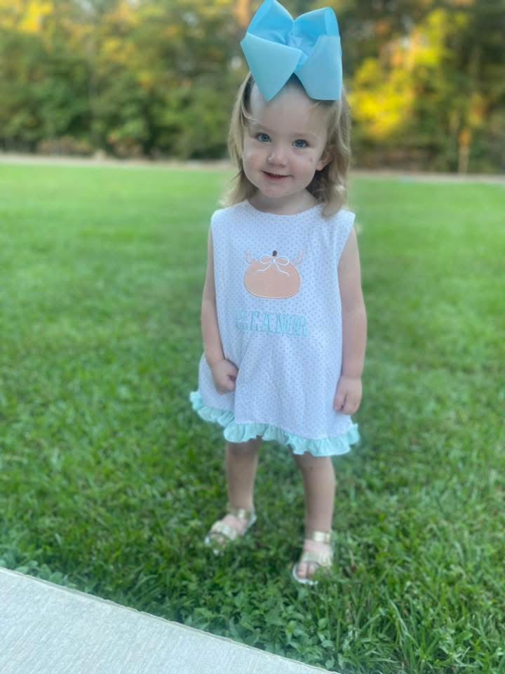 RTS: Pumpkin Hollow- Girls Knit Bubble (Without Monogram)
