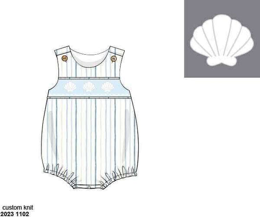 Pre Order 135: Shelly Stripes- Boys Smocked Bubble