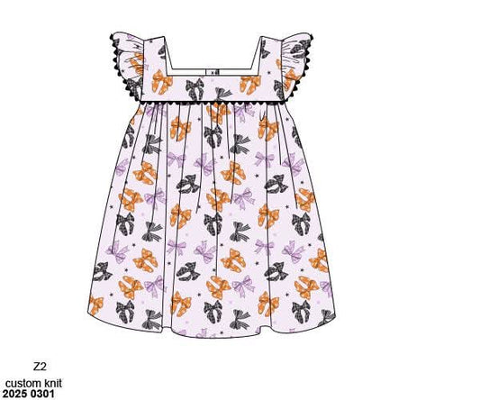 RTS: BOO-TIFUL Bows- Girls Knit Dress