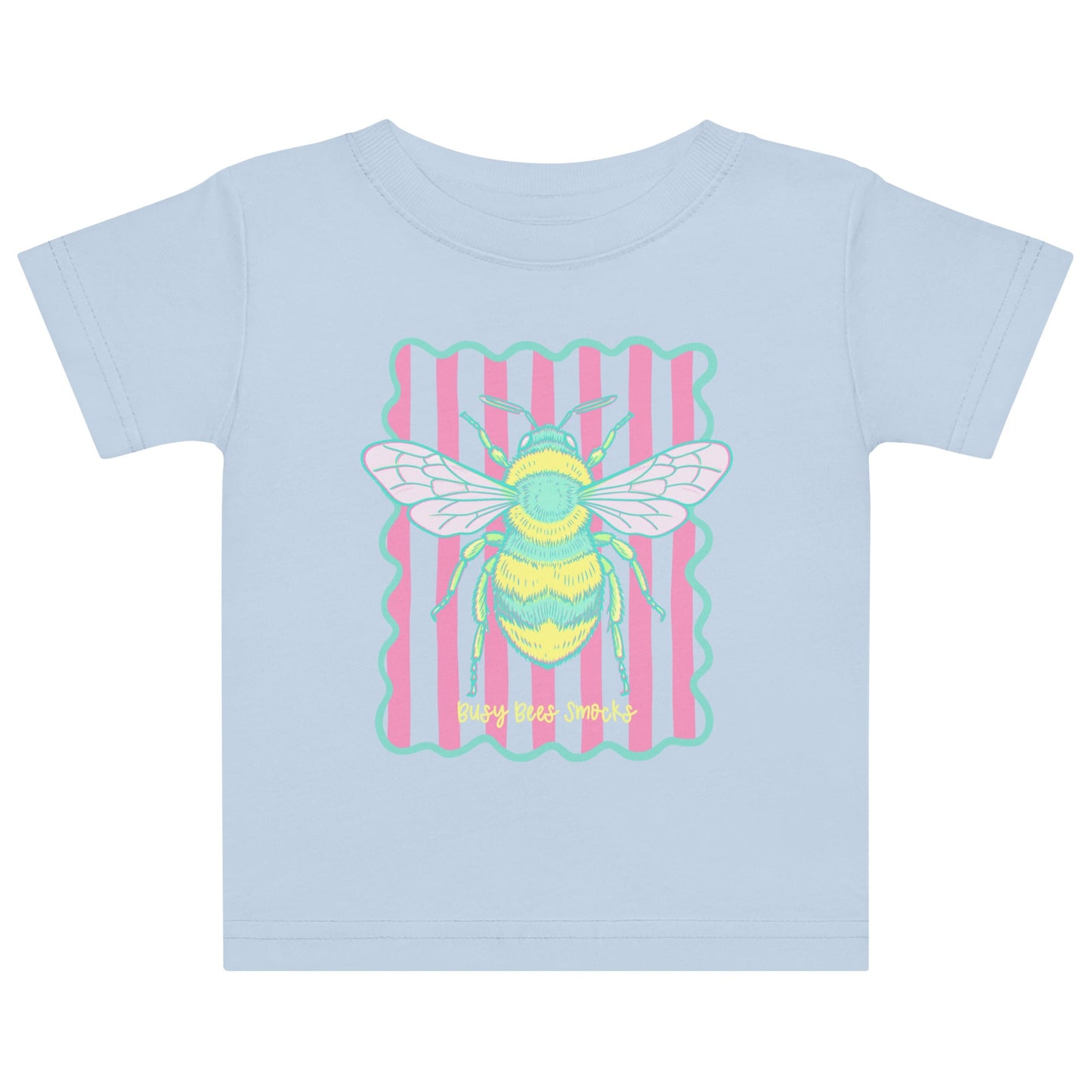 Exclusive BBS Graphic T-Shirt- Neon Pink Stripe Bee