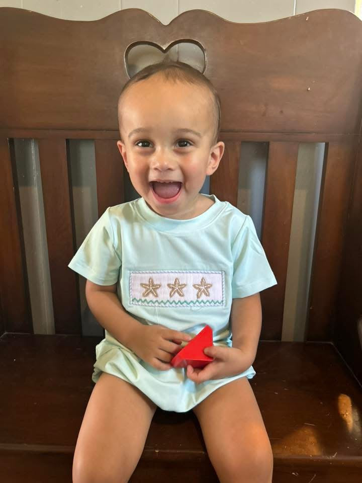 RTS: Sellers Starfish- Boys Knit Romper