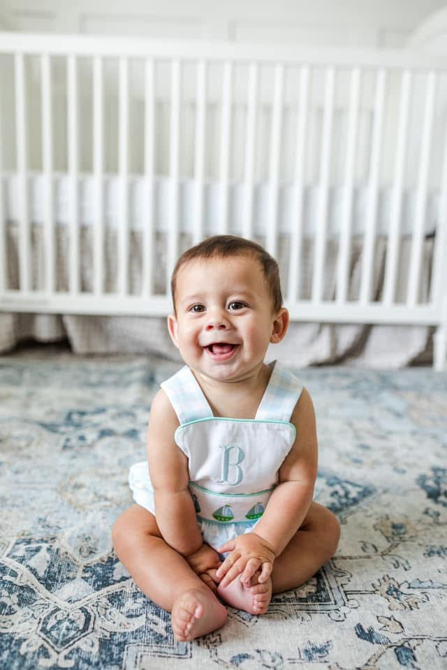 RTS: Sail Away- Boys Knit Sunsuit (Without Monogram)