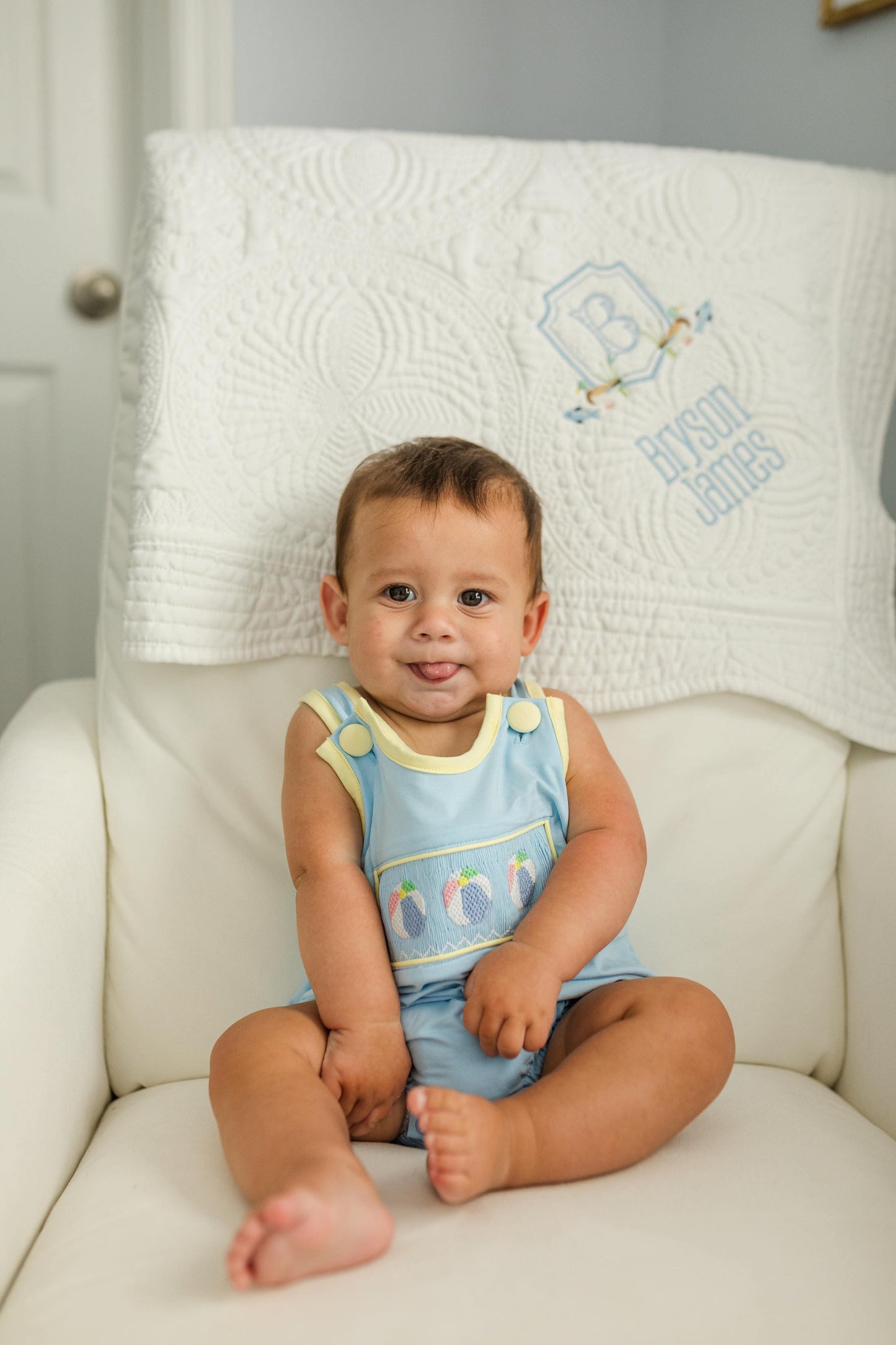 RTS: Beach Ballin'- Boys Knit Smocked Bubble