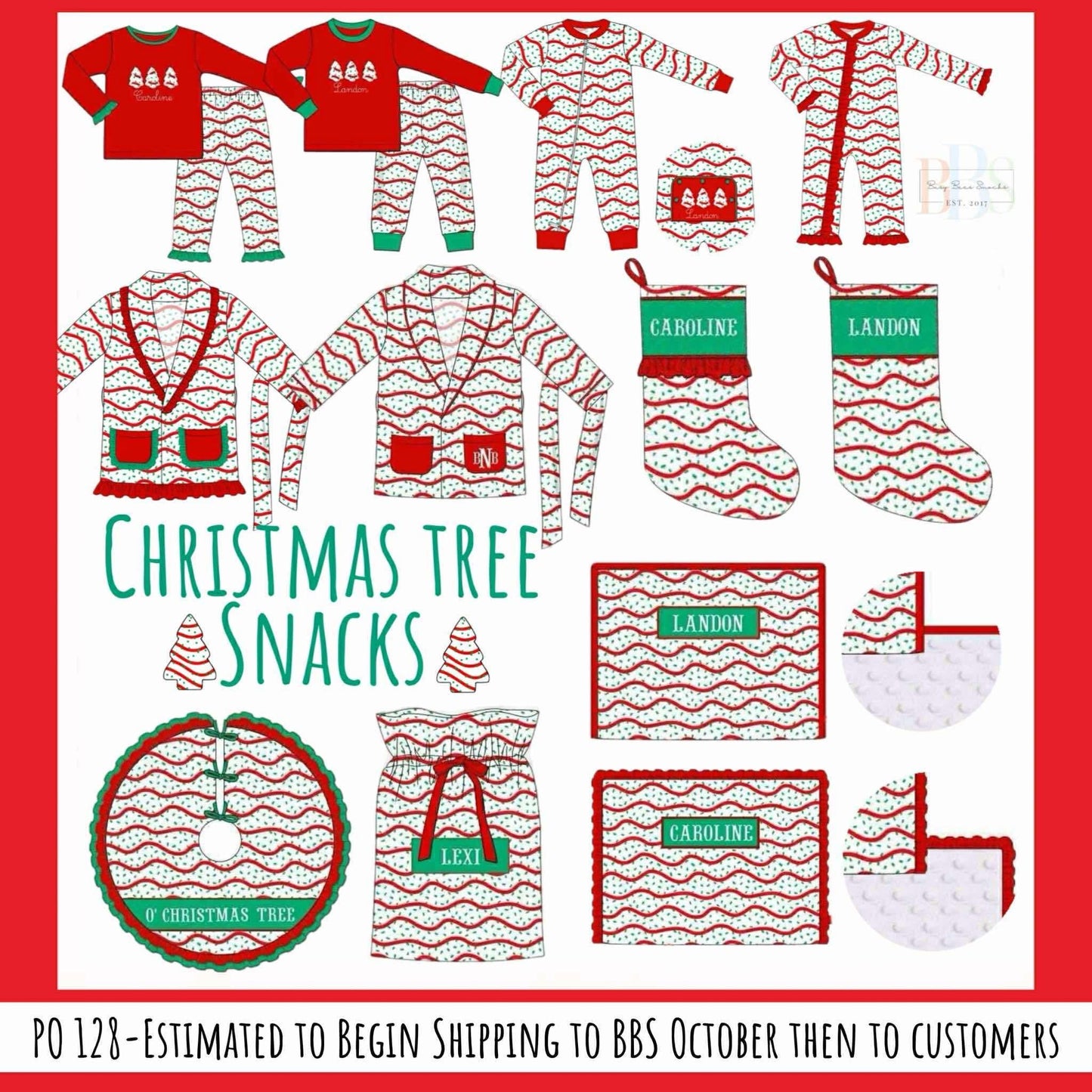 RTS: Christmas Tree Snacks- Boys Knit 1pc Lounge