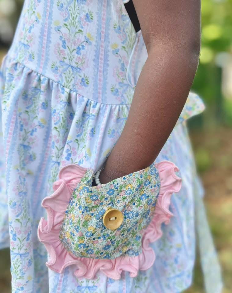 RTS: Matilda Floral & Plaid- Girls Woven Bloomer Set