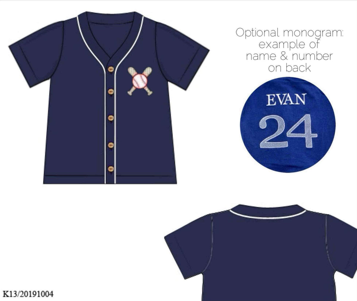 Pre Order 149: Homerun- Adult/Mini Navy Knit Jersey