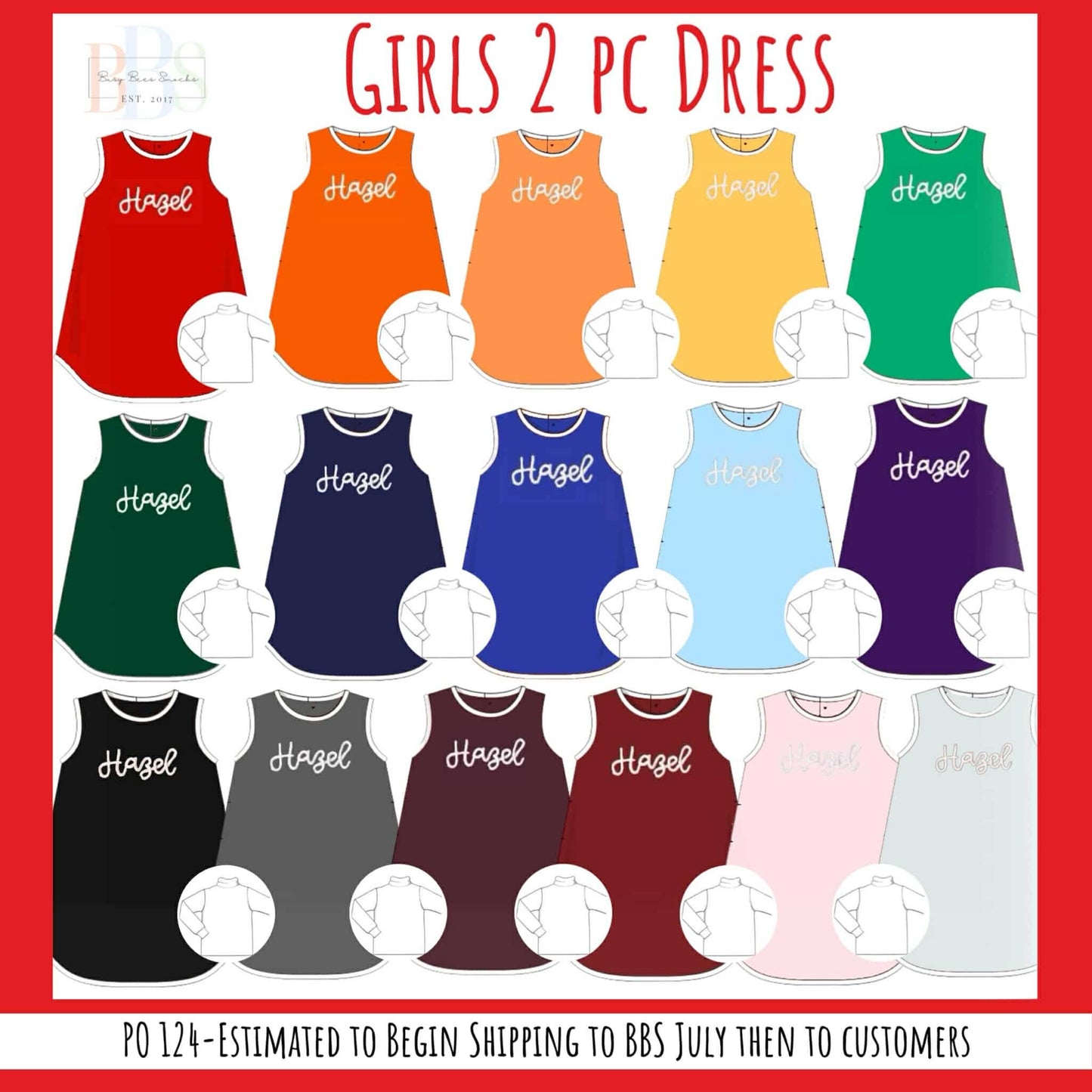 RTS: Girls Chainstitch Knit Dress- Royal Blue