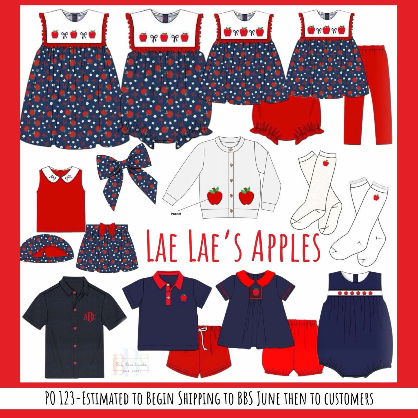 RTS: Lae Lae's Apples- Girls Knit Legging Set