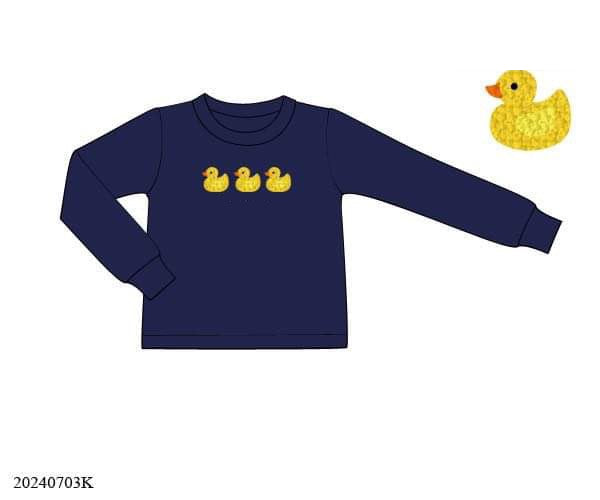 RTS: Deacon's Duckies- Boys Knit Shirt Only (Without Monogram)