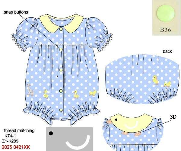 Pre Order 133: Quack, Quack, Collar- Girls Knit Bubble