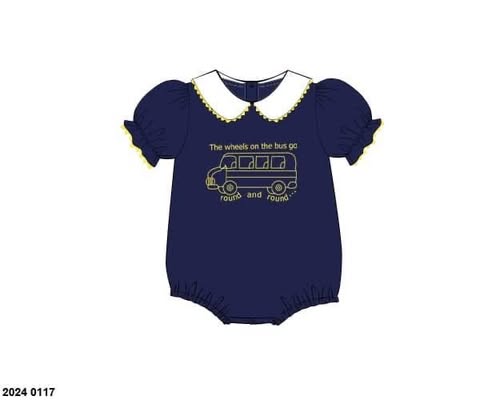 RTS: Wheels on the Bus- Girls Knit Bubble