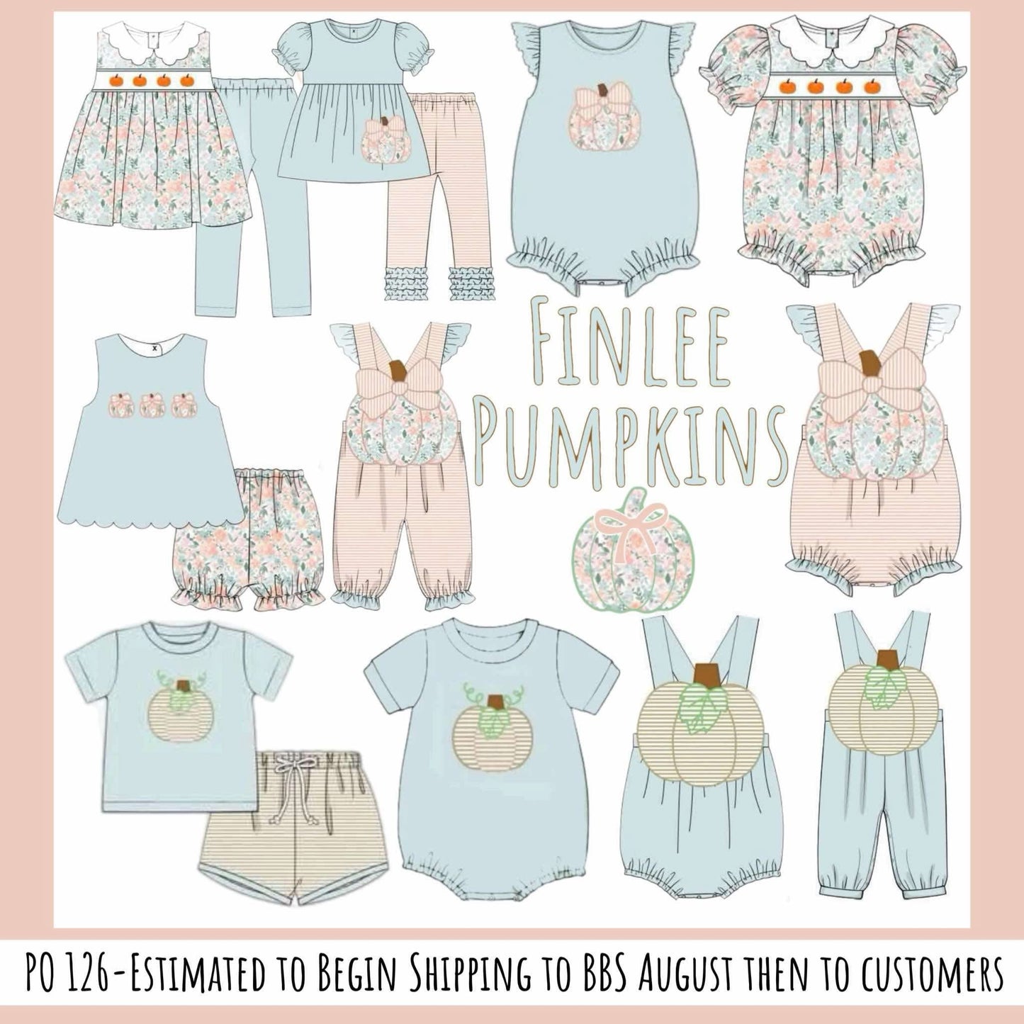 RTS: Finlee Pumpkins- Boys Knit Shortie Set