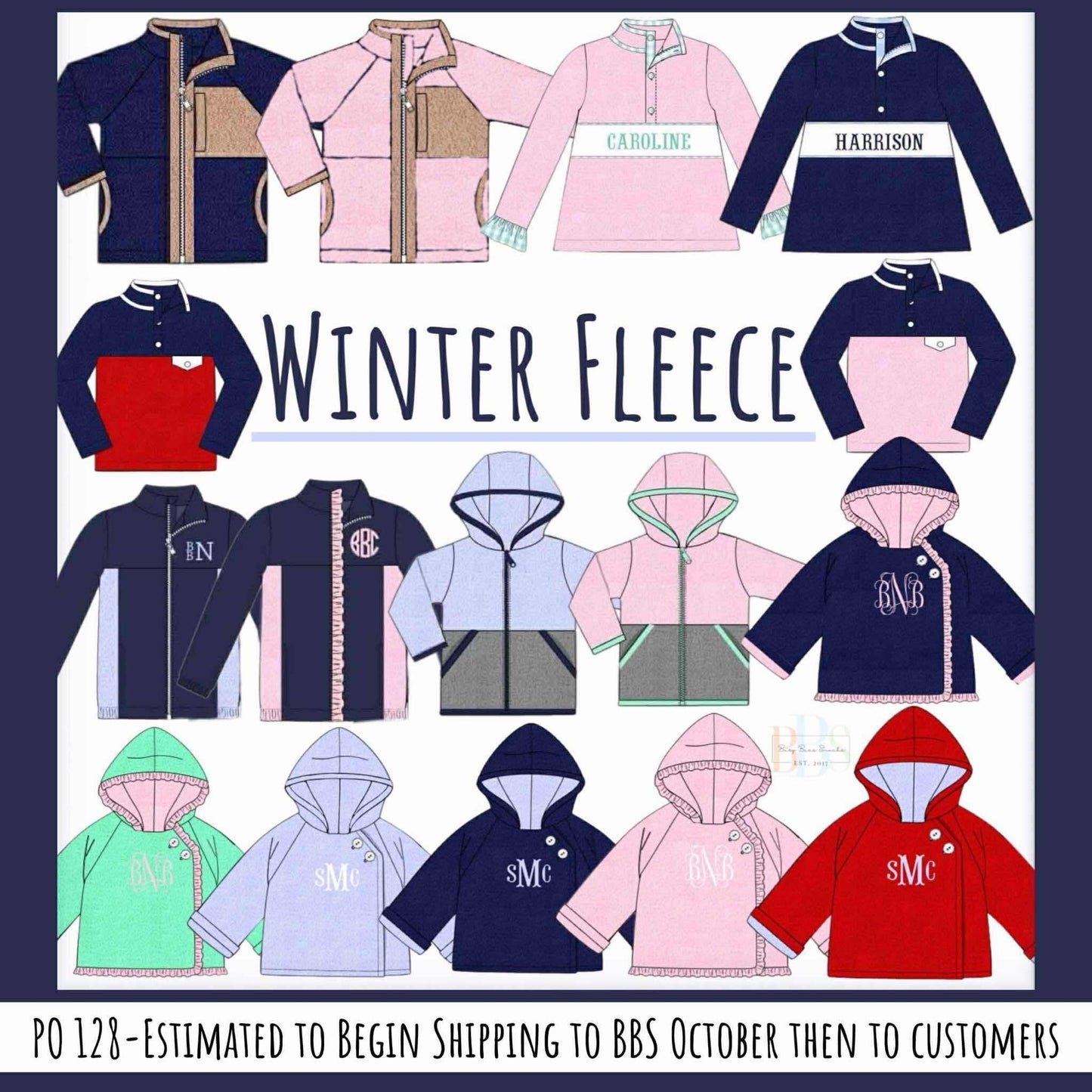 RTS: Warm & Fuzzy Fleece- Girls Pink Button Jacket