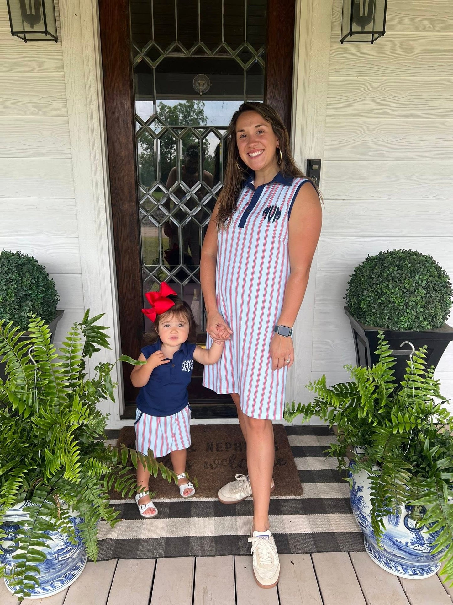 RTS: Patriot Stripe - Mom/Mini Knit Dress