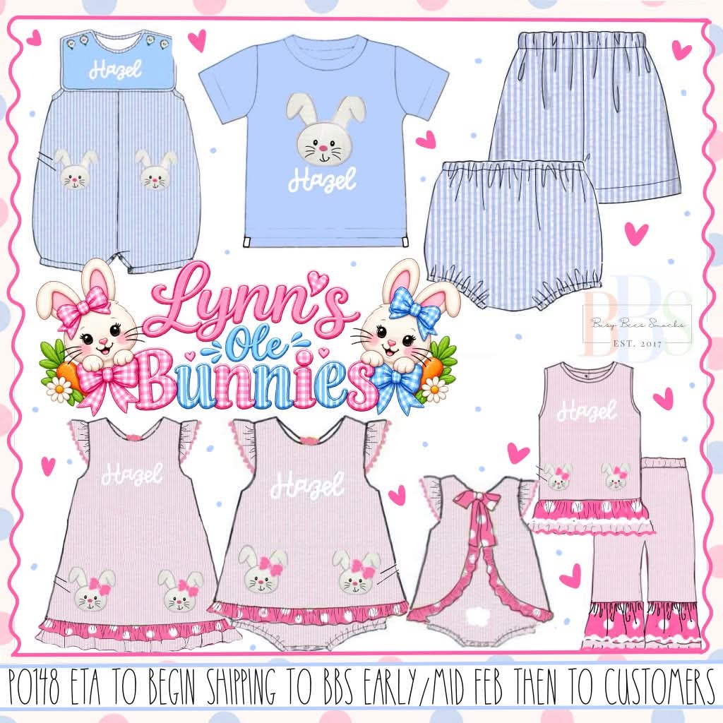 Pre Order 148: Lynn’s Ole Bunnies- Boys Seersucker Diaper Cover